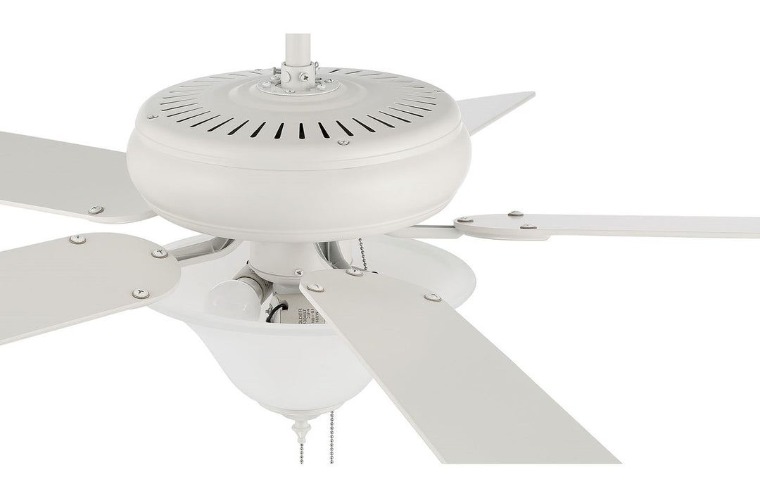 52in Decorator's Choice 3 Light in Matte White w/ Matte White Blades