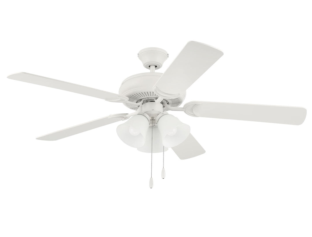 52in Decorator's Choice 3 Light in Matte White w/ Matte White Blades