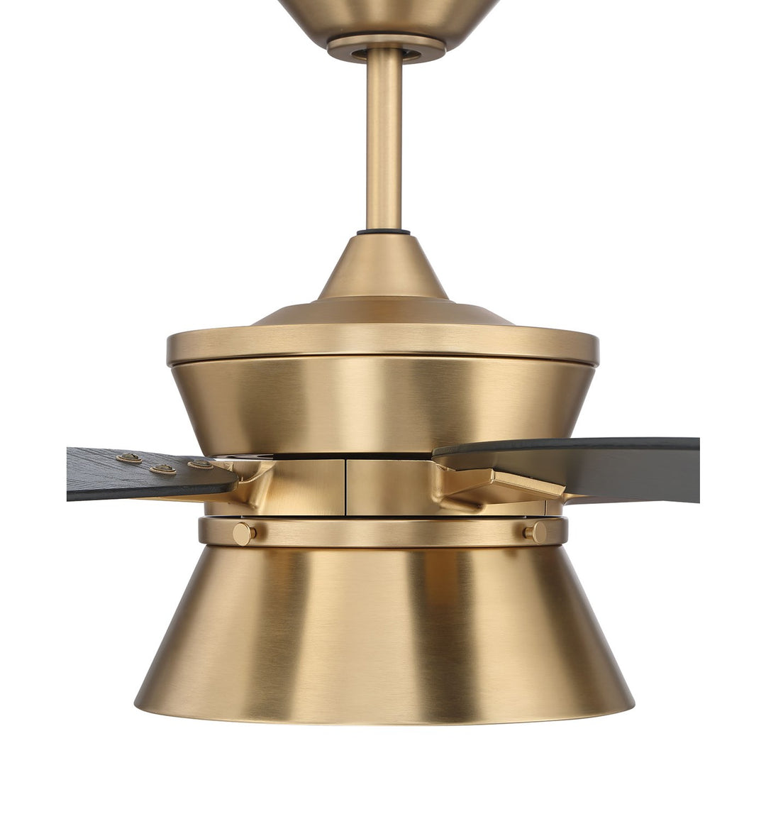 52in Dominick in Satin Brass w/ Flat Black/Black Walnut Blades