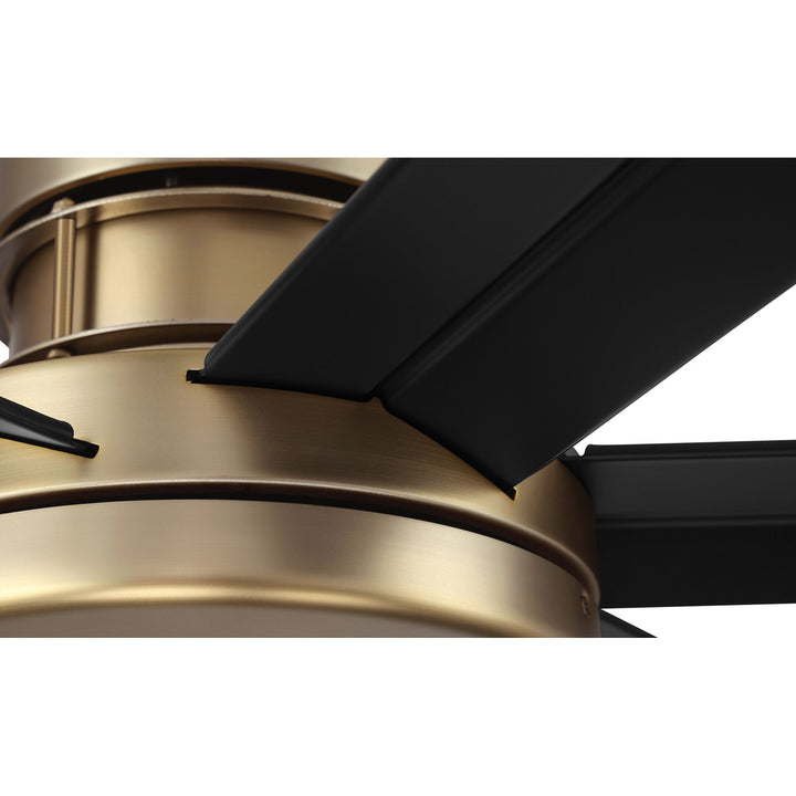 72in Mondo in Satin Brass w/ Flat Black Blades
