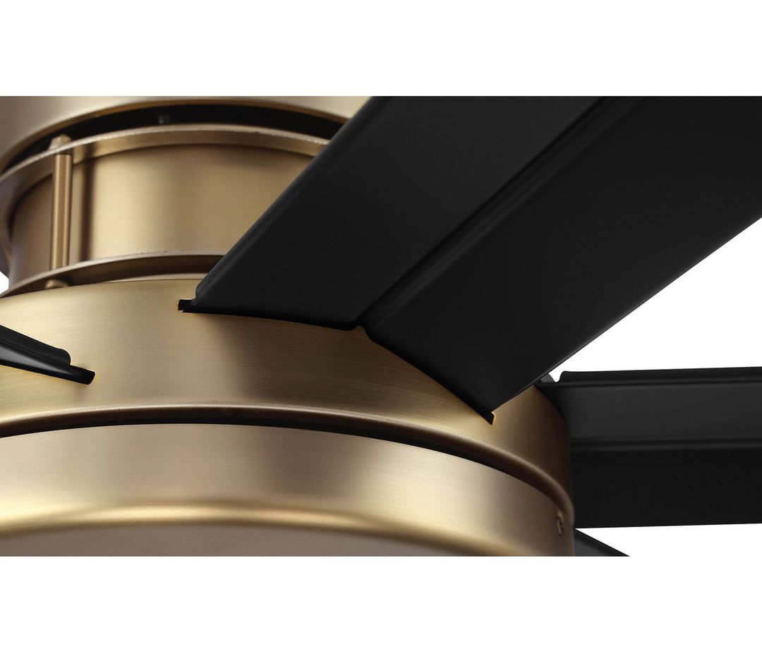 72in Mondo in Satin Brass w/ Flat Black Blades