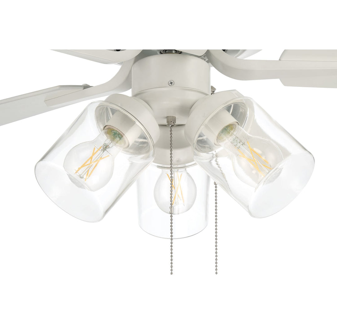52in Outdoor Pro Plus 104 in White w/ Matte White Blades