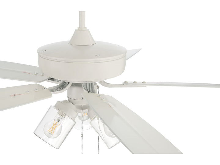 52in Outdoor Pro Plus 104 in White w/ Matte White Blades