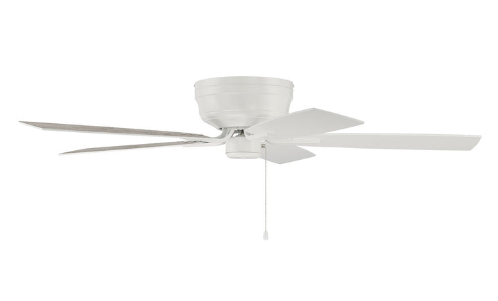52in Pro Plus Hugger in White w/ White/Washed Oak Blades by Craftmade