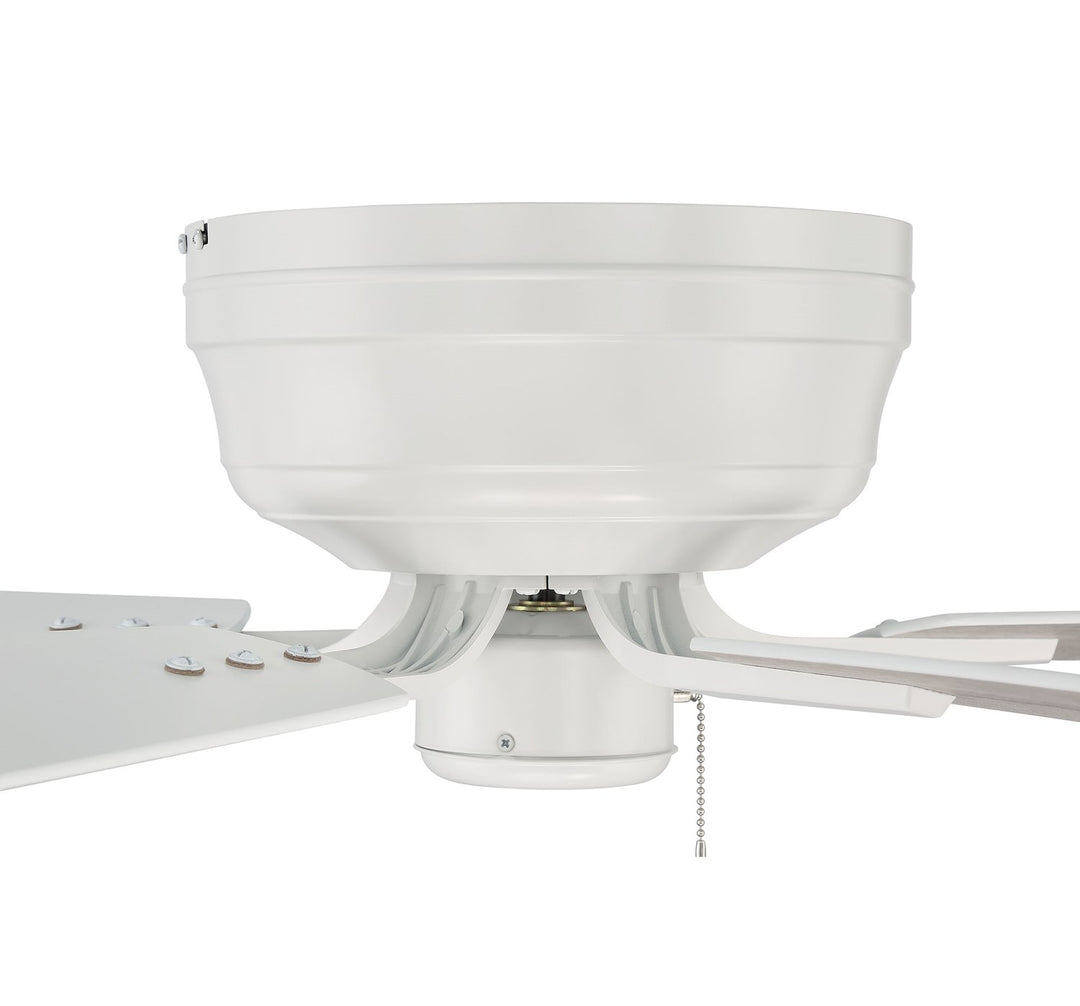 52in Pro Plus Hugger in White w/ White/Washed Oak Blades