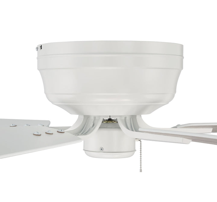 52in Pro Plus Hugger in White w/ White/Washed Oak Blades