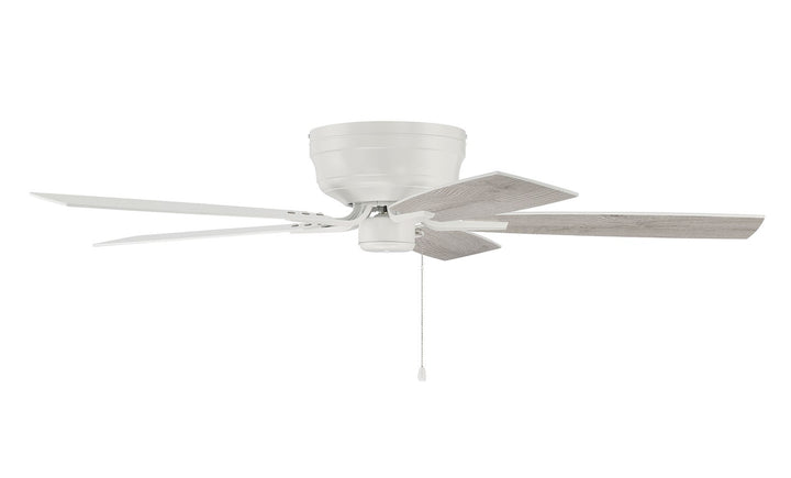 52in Pro Plus Hugger in White w/ White/Washed Oak Blades