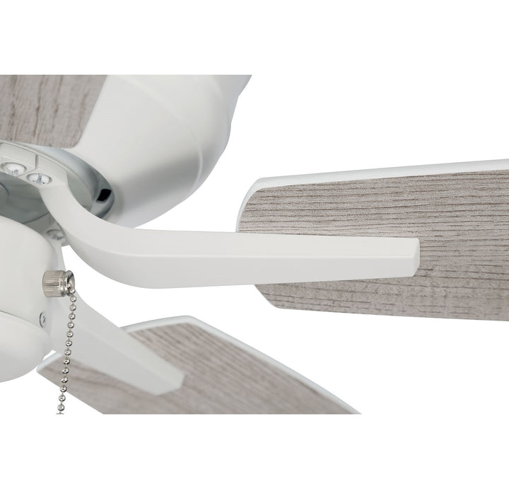 52in Pro Plus Hugger in White w/ White/Washed Oak Blades
