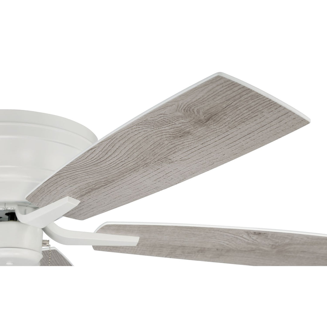 52in Pro Plus Hugger in White w/ White/Washed Oak Blades