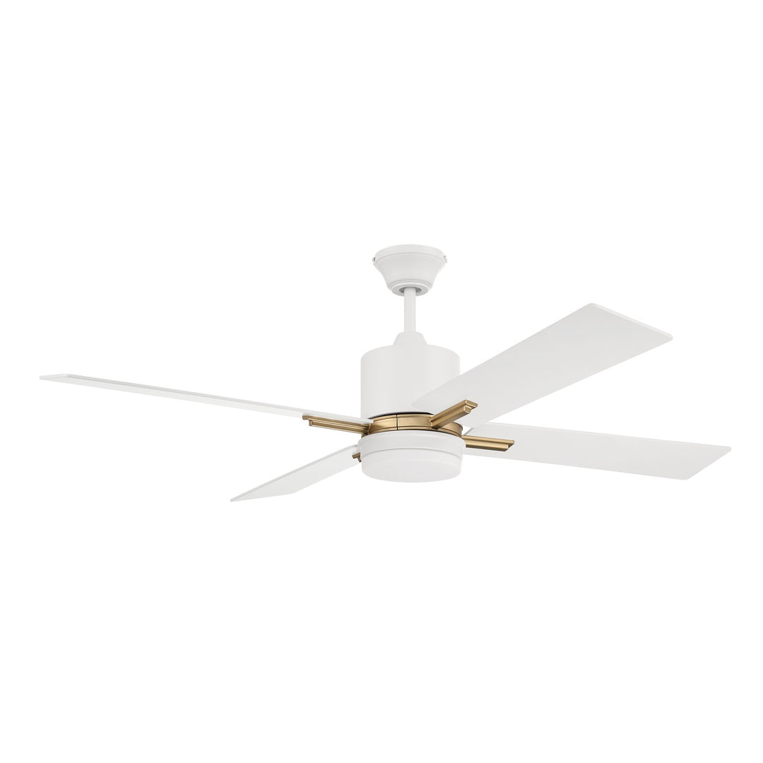 52in Teana in White/Satin Brass w/ White Blades by Craftmade