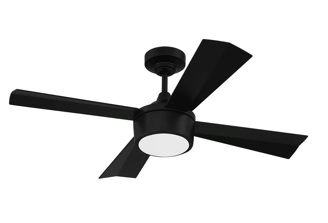 42in TheoFlat Black Finish Flat Black Blades Light Kit Inlcuded (Optional)