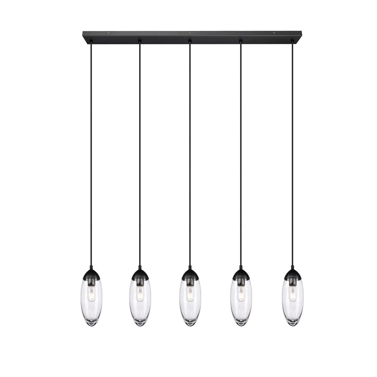 5 Light Linear Chandelier by Z-Lite