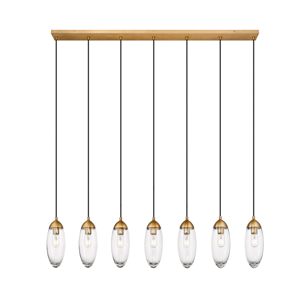 7 Light Linear Chandelier by Z-Lite