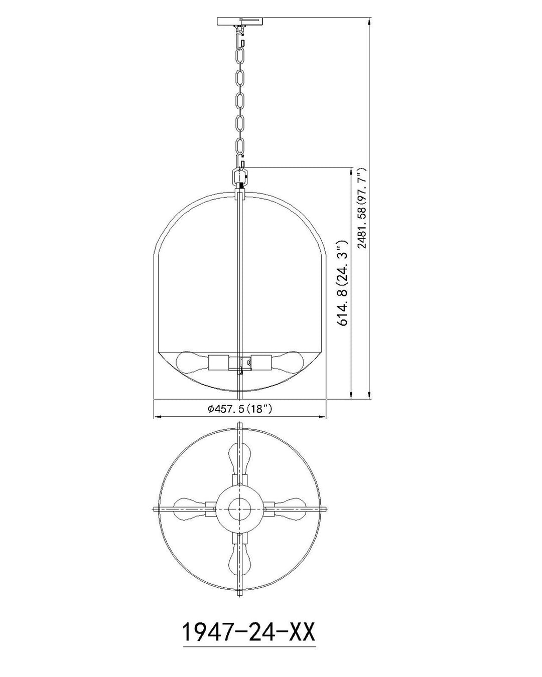 4 Light Pendant