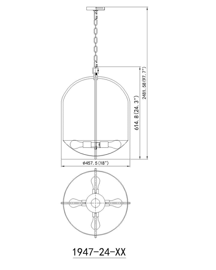 4 Light Pendant