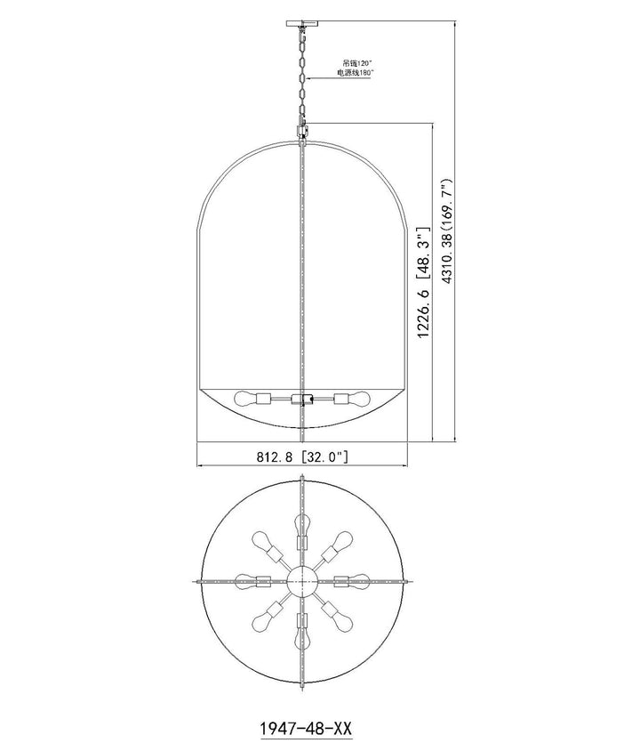 8 Light Chandelier