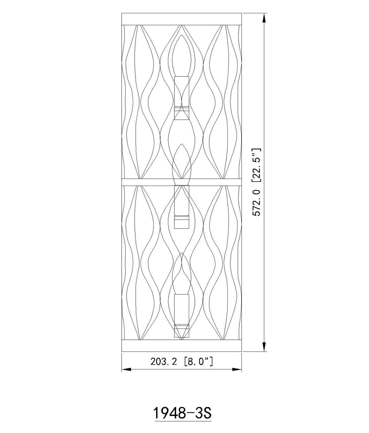 3 Light Wall Sconce