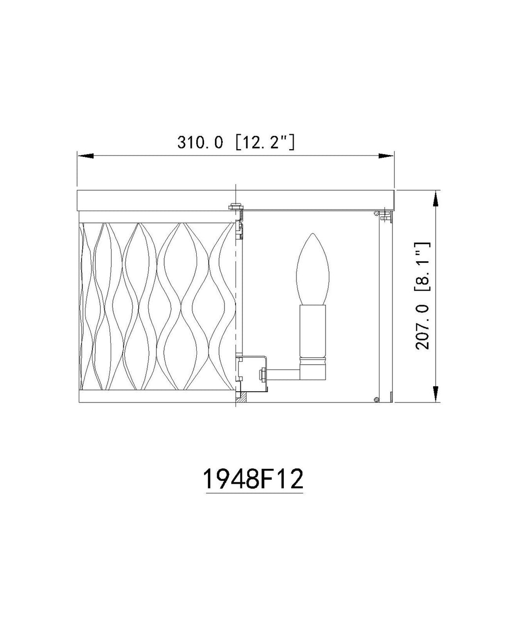 3 Light Flush Mount
