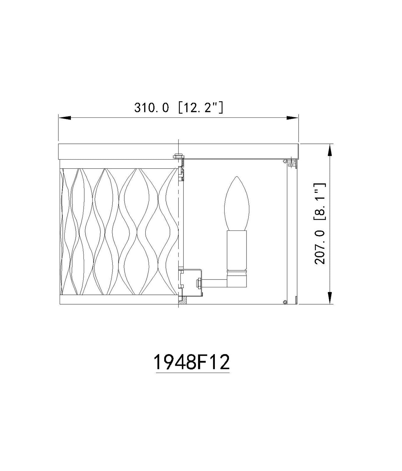 3 Light Flush Mount
