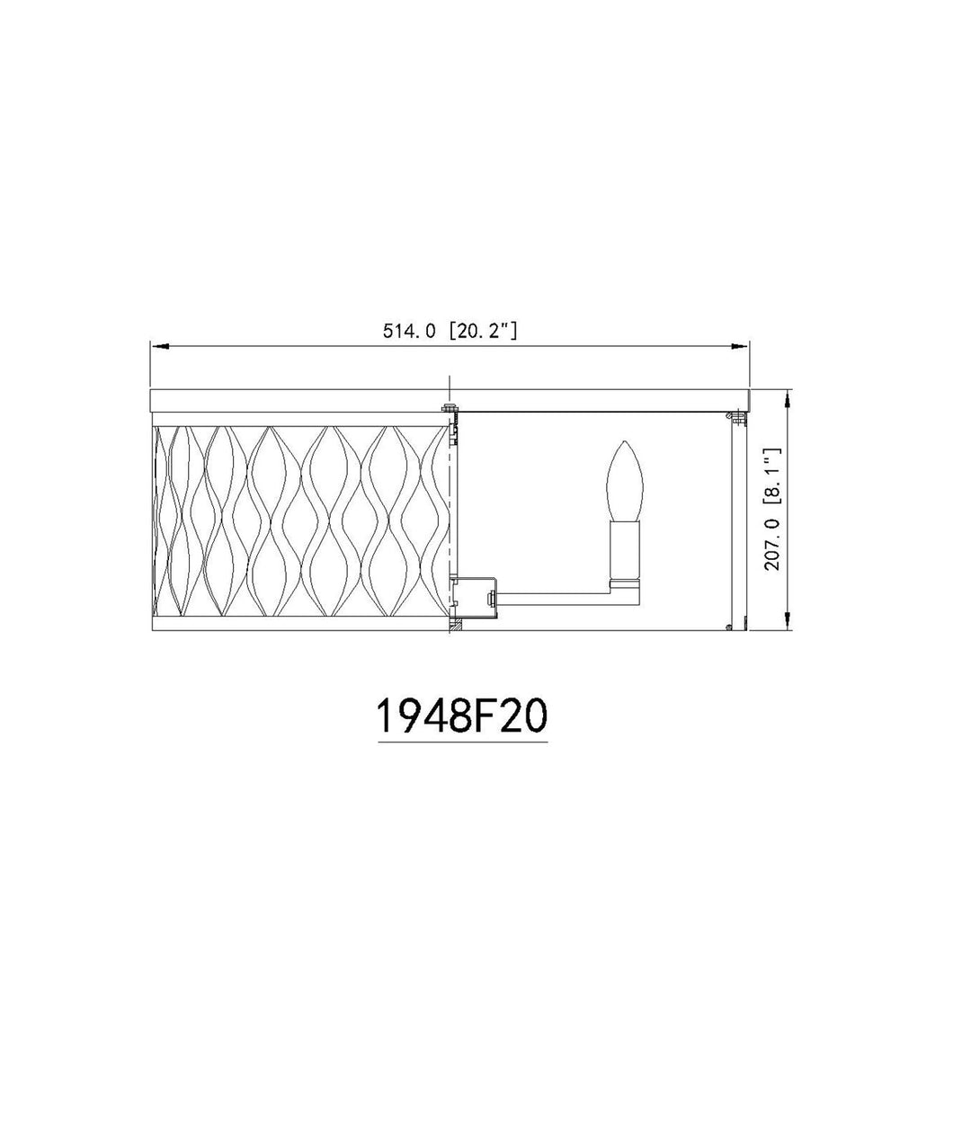 5 Light Flush Mount