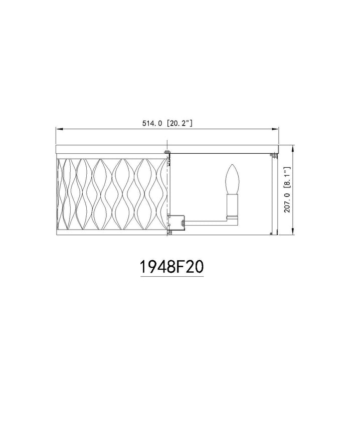 5 Light Flush Mount