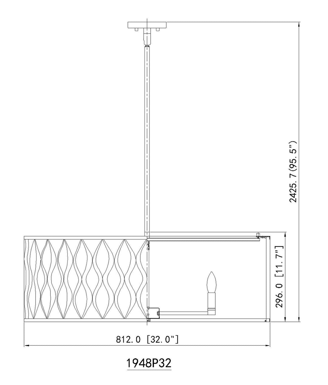 10 Light Pendant