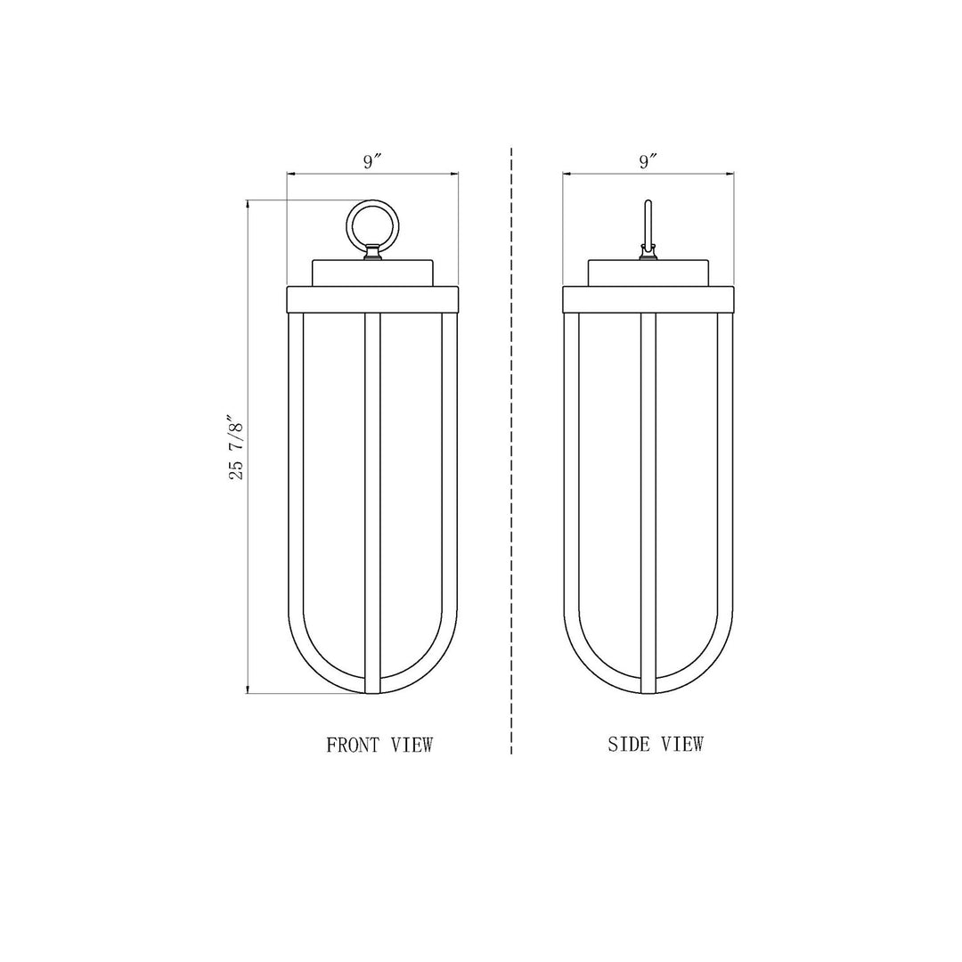 1 Light Outdoor Chain Mount Ceiling Fixture