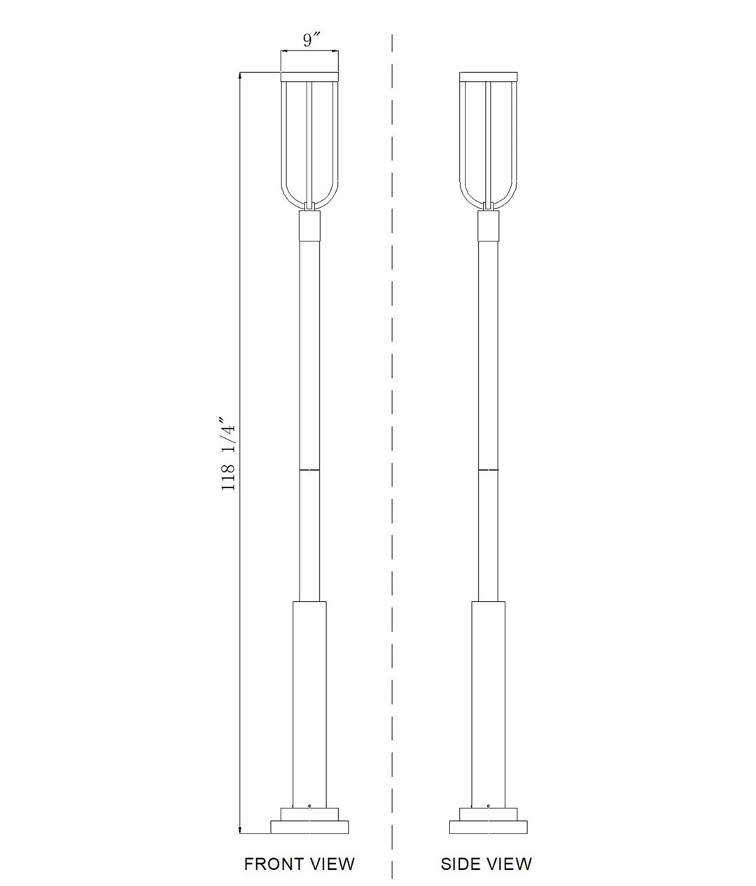 1 Light Outdoor Post Mounted Fixture