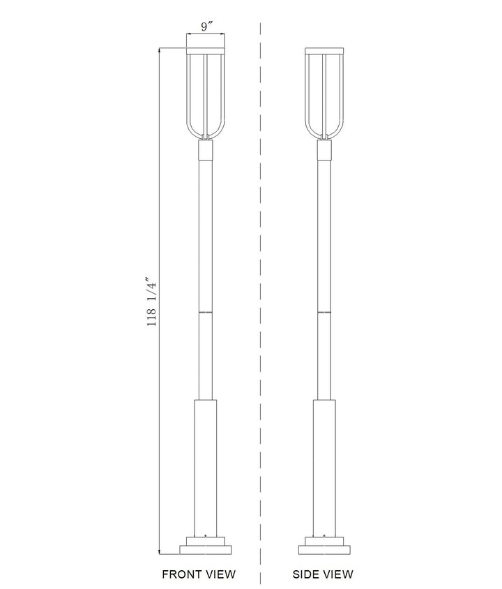 1 Light Outdoor Post Mounted Fixture