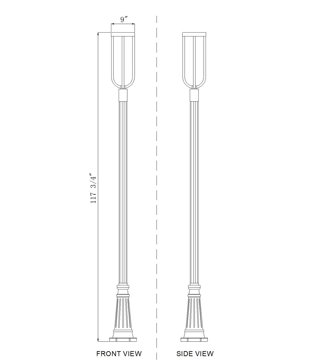 1 Light Outdoor Post Mounted Fixture