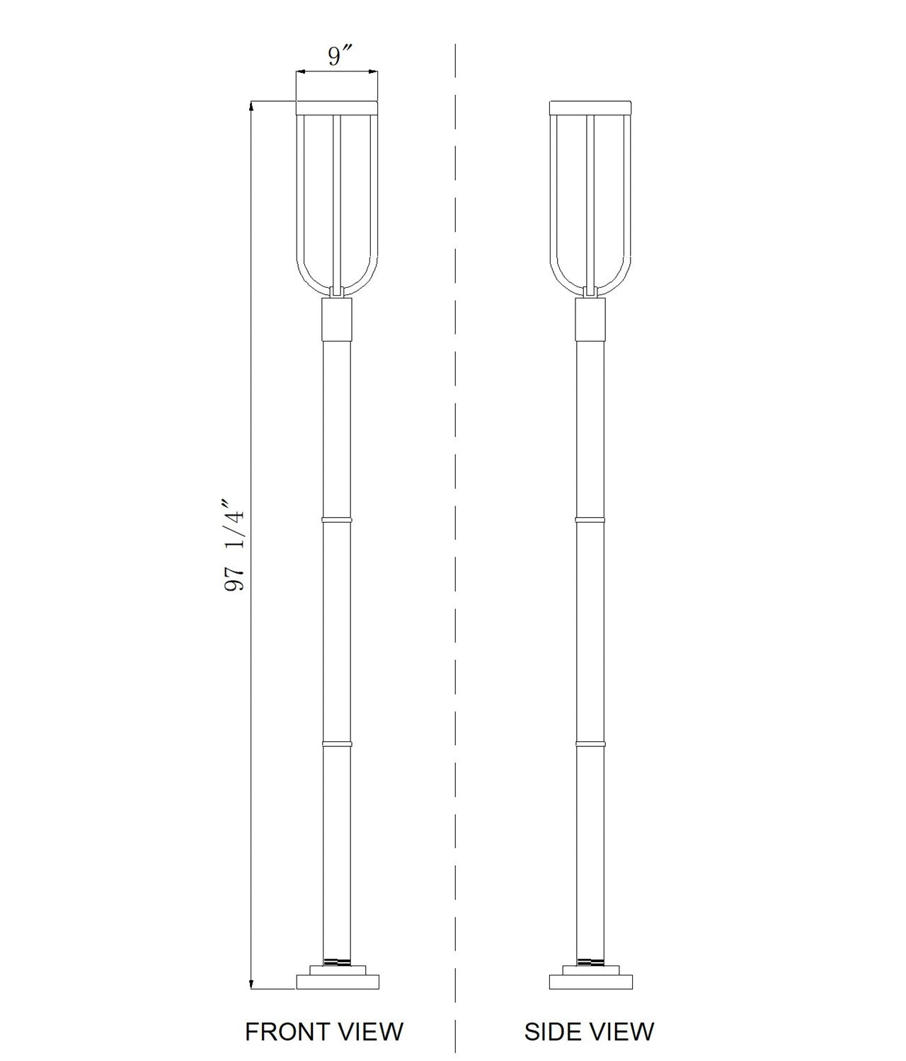 1 Light Outdoor Post Mounted Fixture