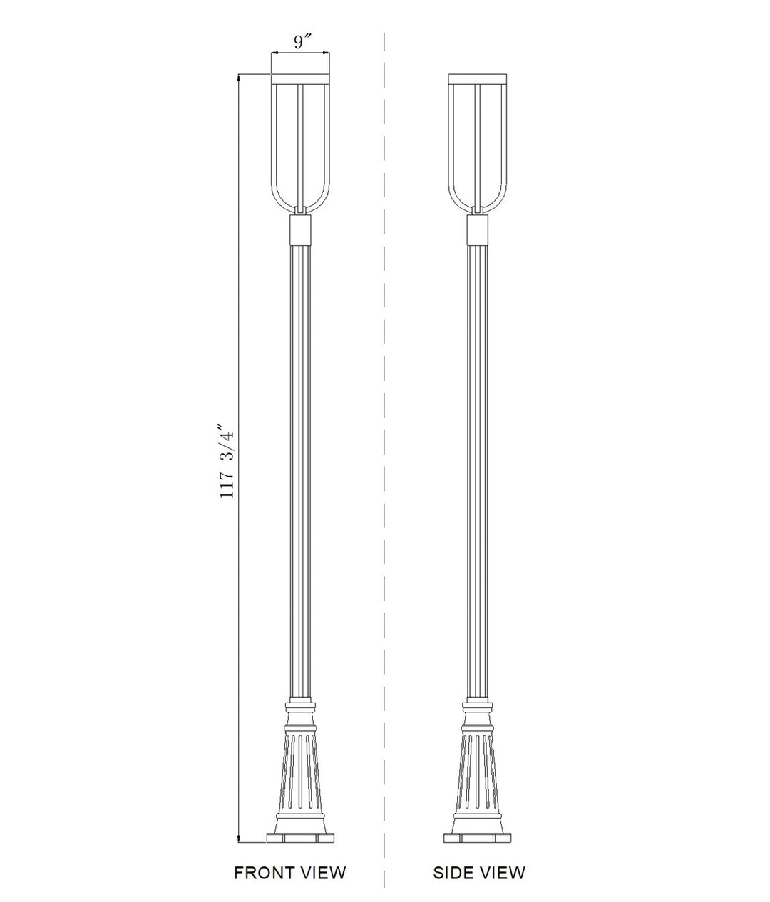 1 Light Outdoor Post Mounted Fixture