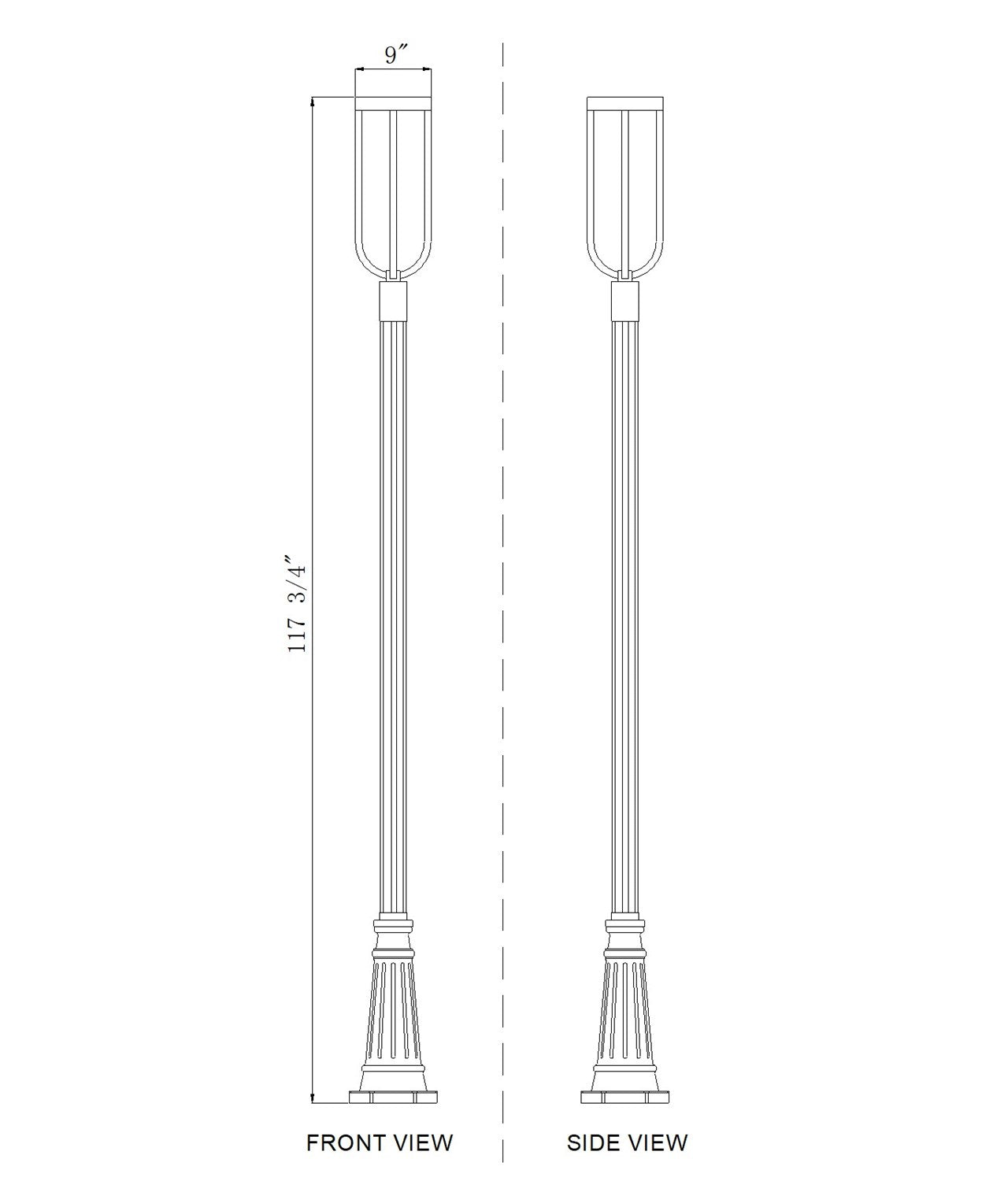 1 Light Outdoor Post Mounted Fixture