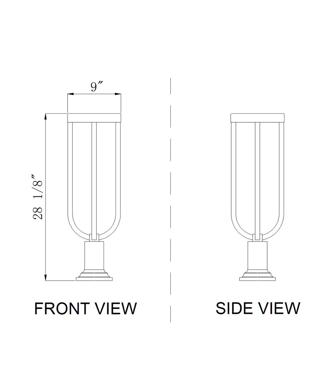 1 Light Outdoor Pier Mounted Fixture