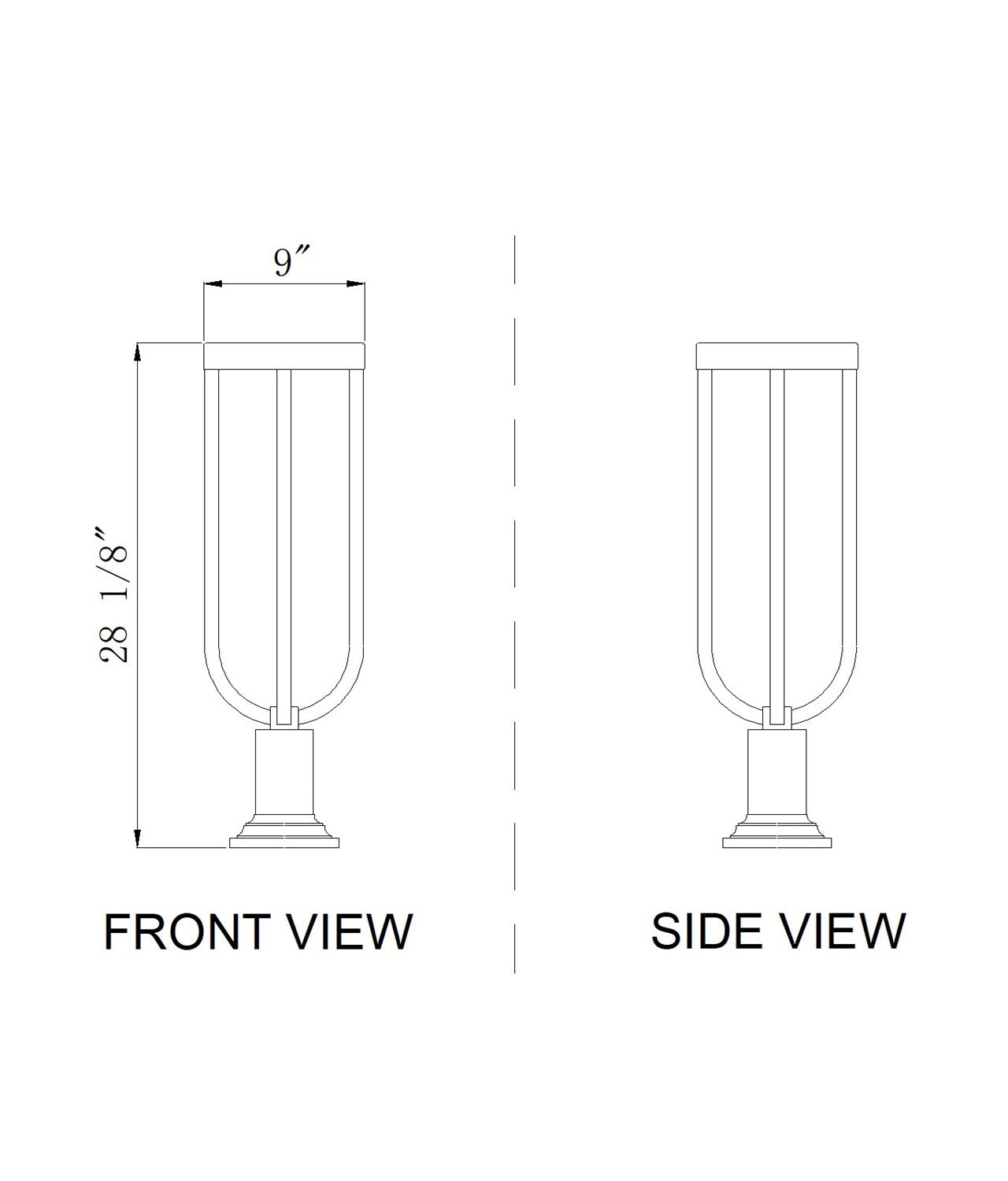 1 Light Outdoor Pier Mounted Fixture