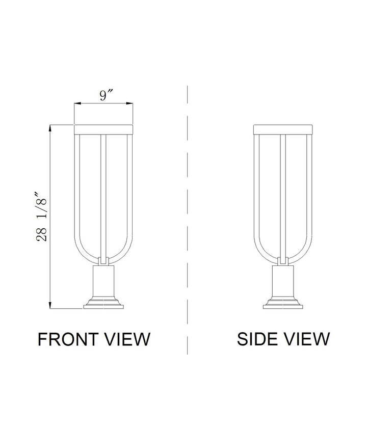 1 Light Outdoor Pier Mounted Fixture