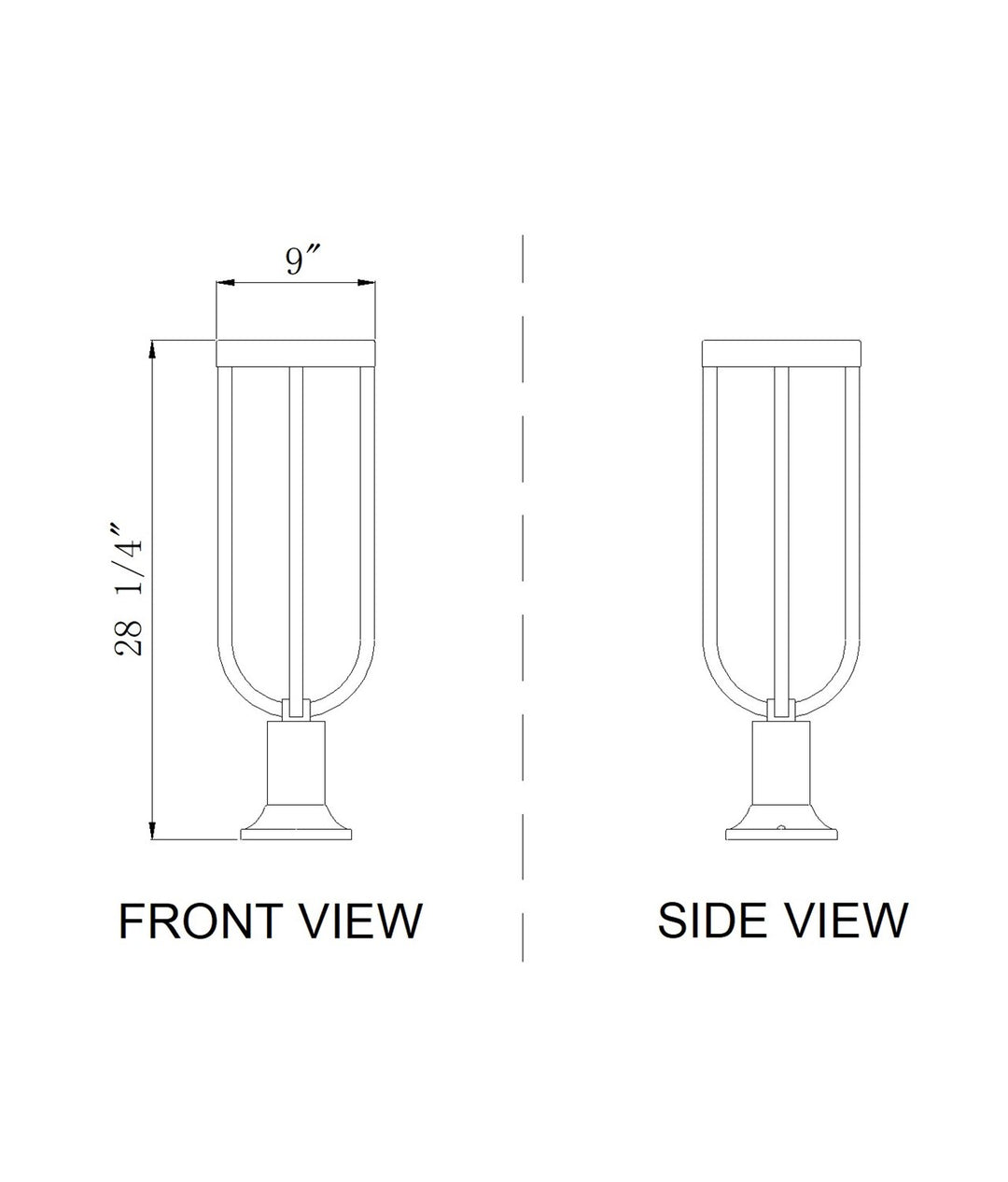 1 Light Outdoor Pier Mounted Fixture