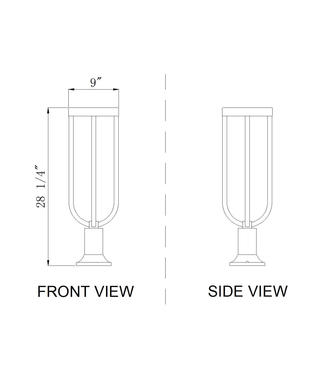 1 Light Outdoor Pier Mounted Fixture