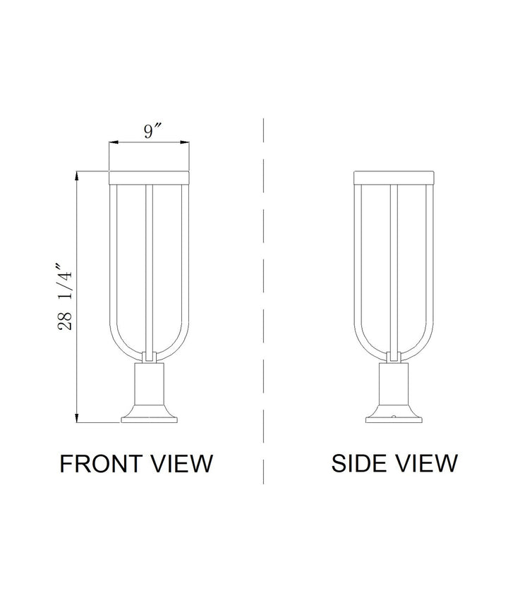1 Light Outdoor Pier Mounted Fixture