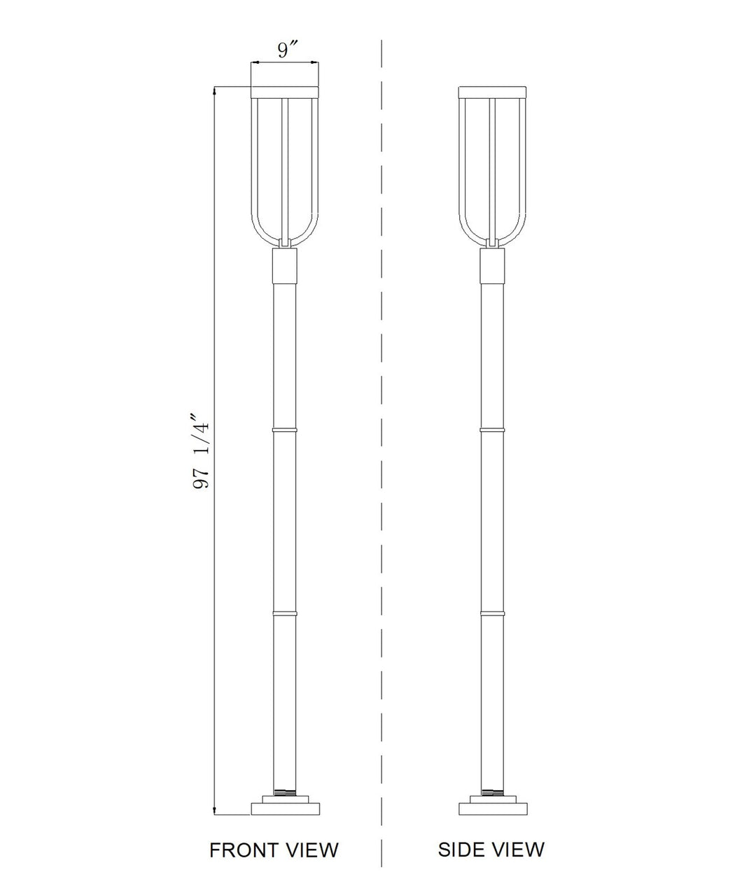 1 Light Outdoor Post Mounted Fixture