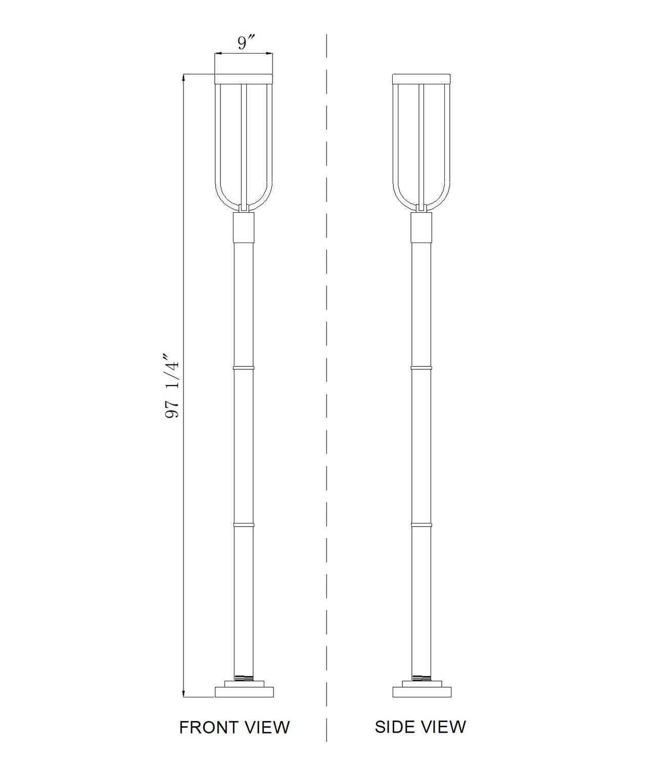 1 Light Outdoor Post Mounted Fixture