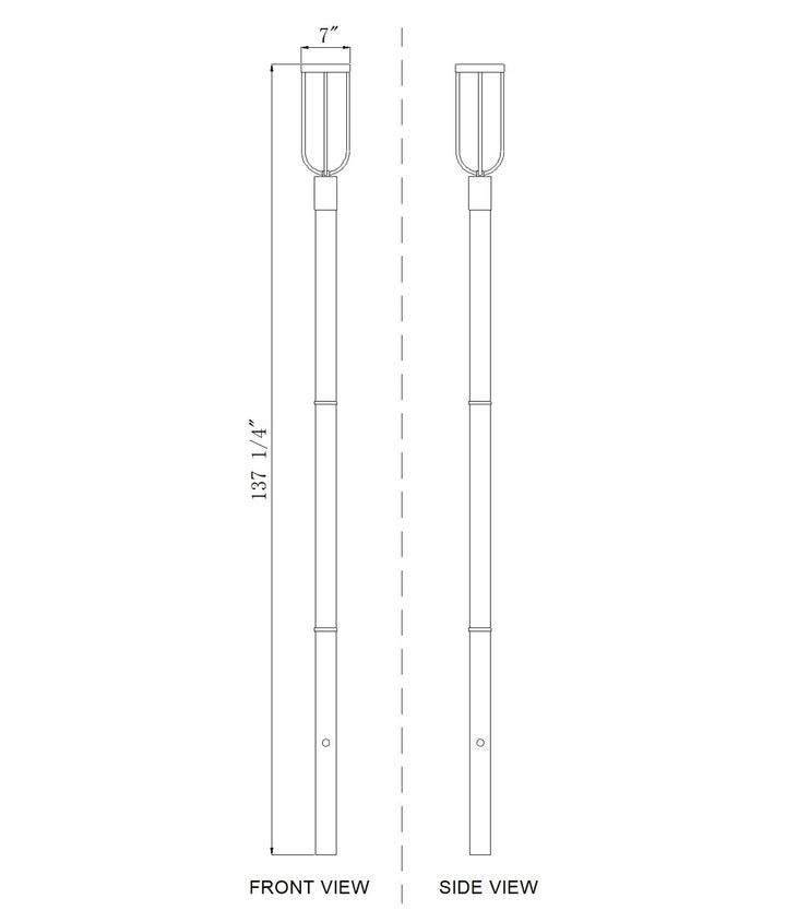 1 Light Outdoor Post Mounted Fixture