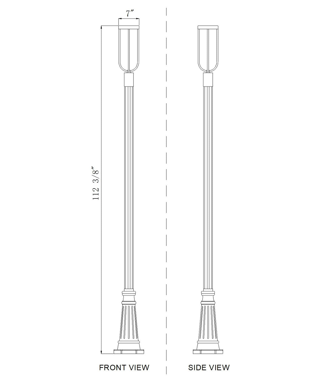 1 Light Outdoor Post Mounted Fixture