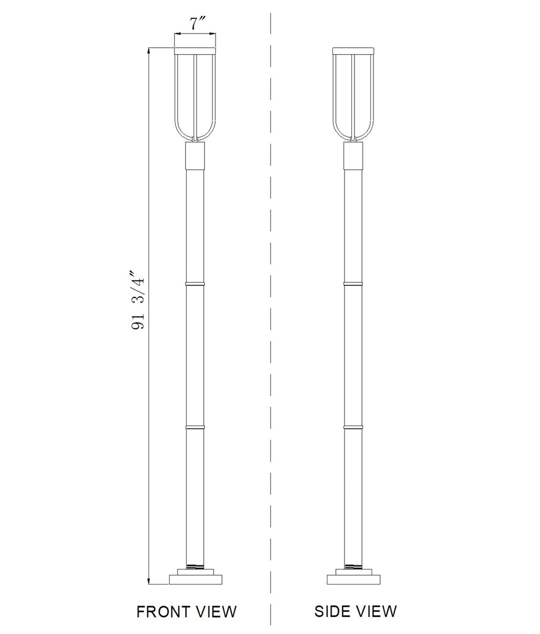 1 Light Outdoor Post Mounted Fixture