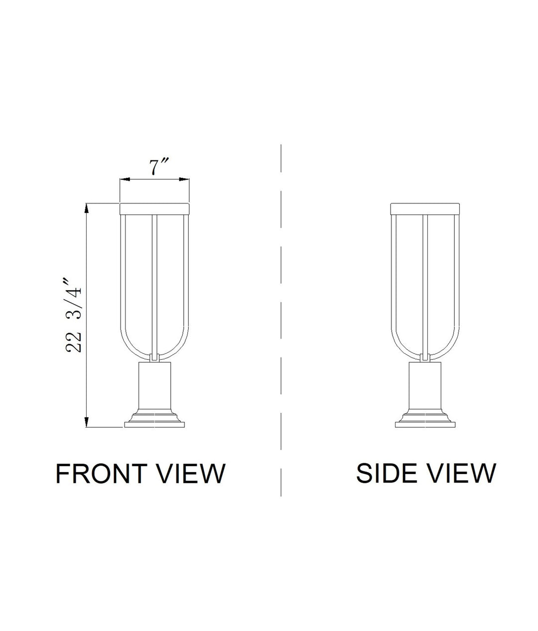 1 Light Outdoor Pier Mounted Fixture
