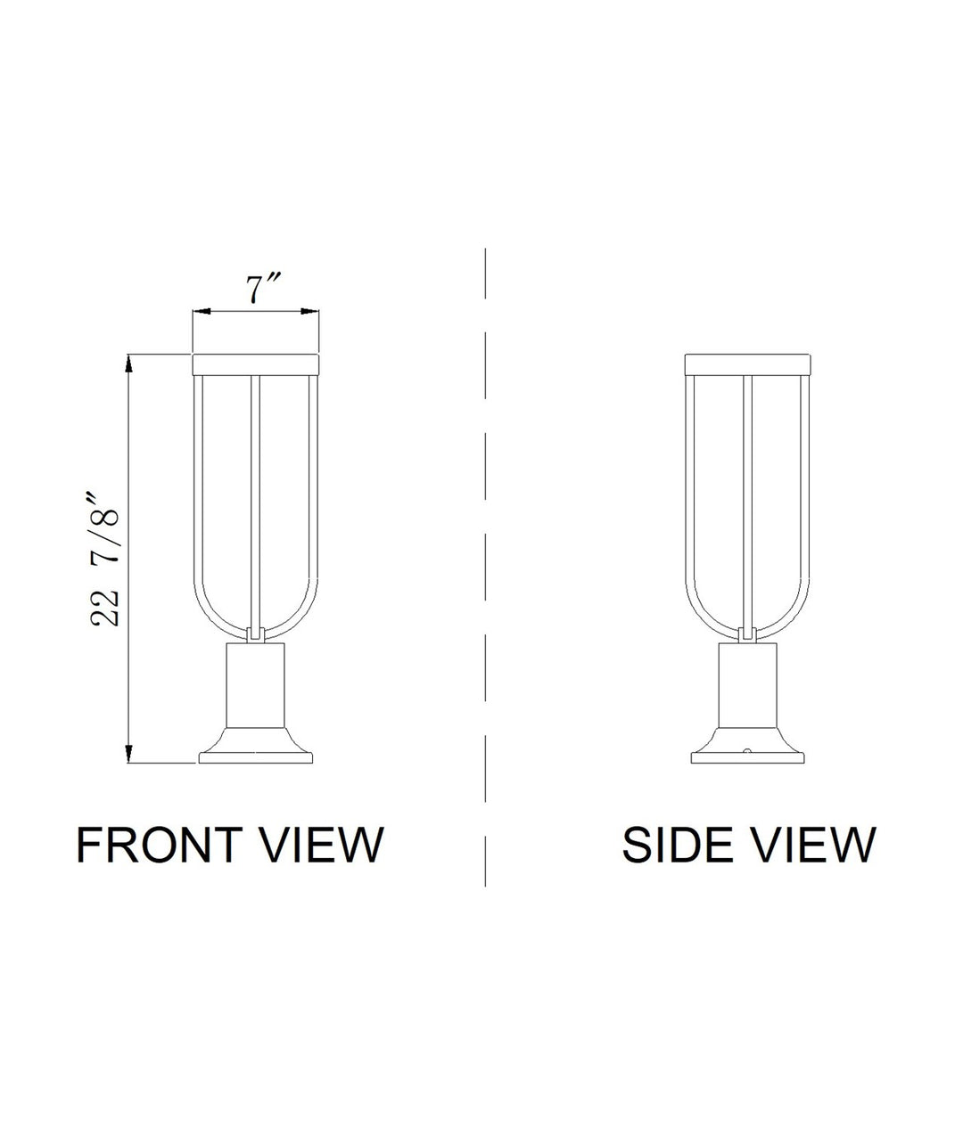 1 Light Outdoor Pier Mounted Fixture