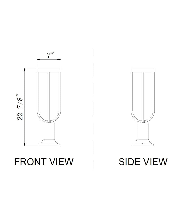 1 Light Outdoor Pier Mounted Fixture