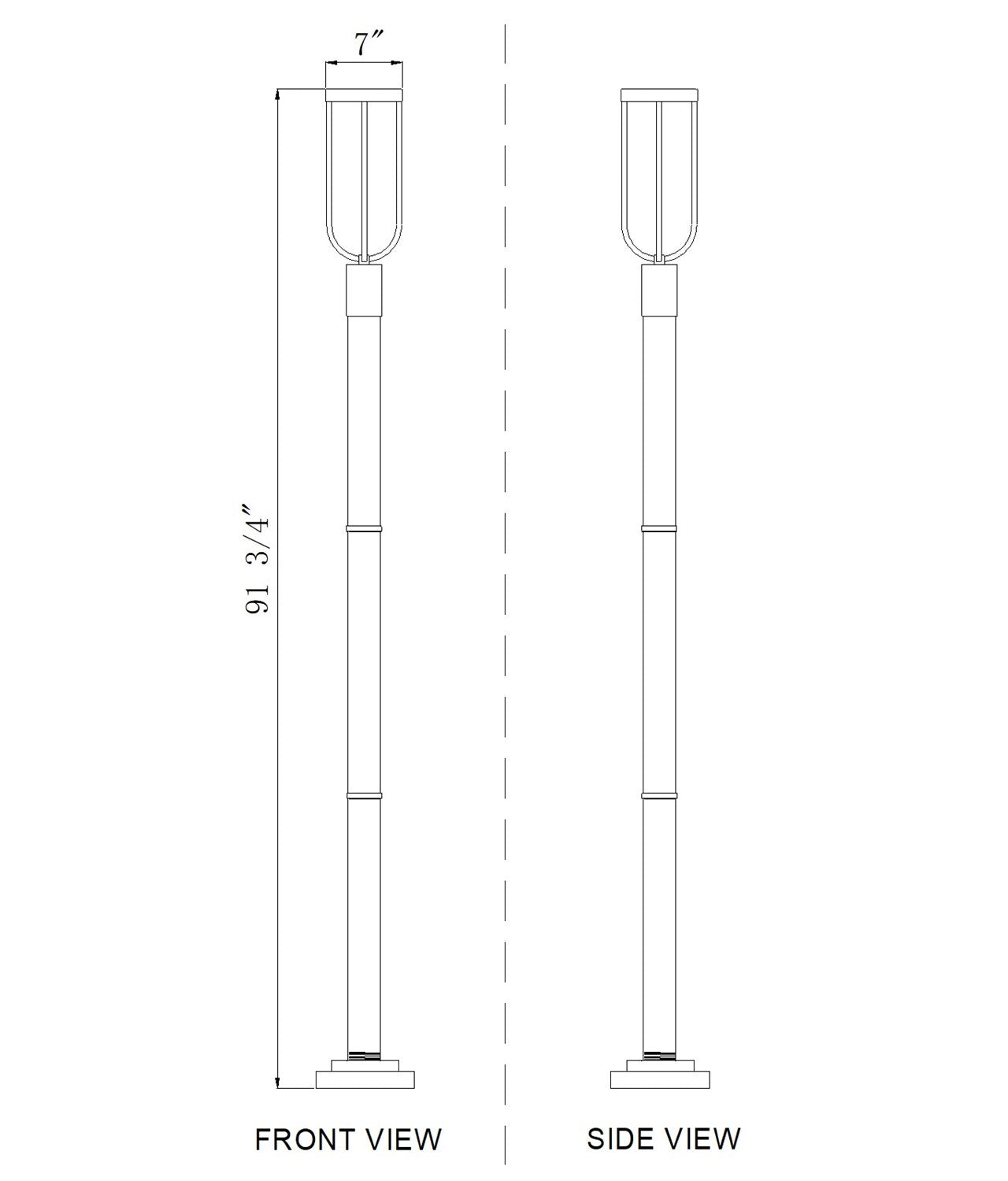 1 Light Outdoor Post Mounted Fixture