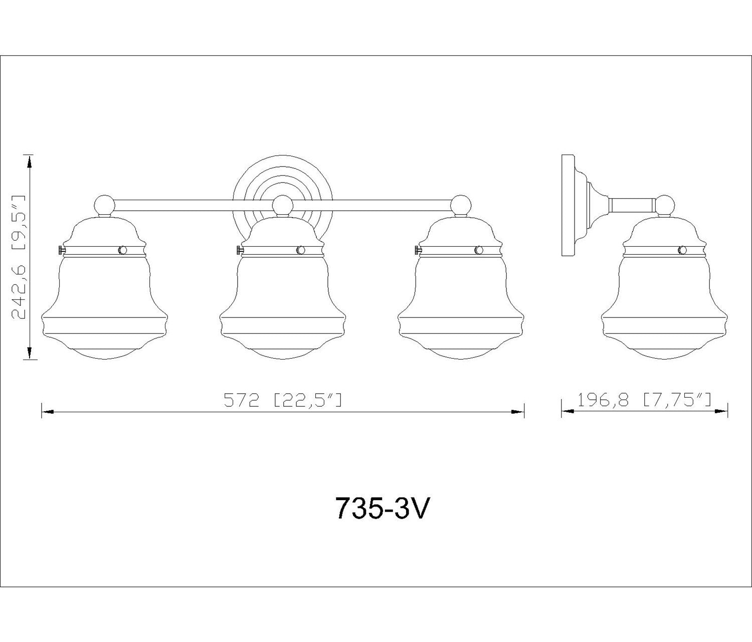 3 Light Vanity