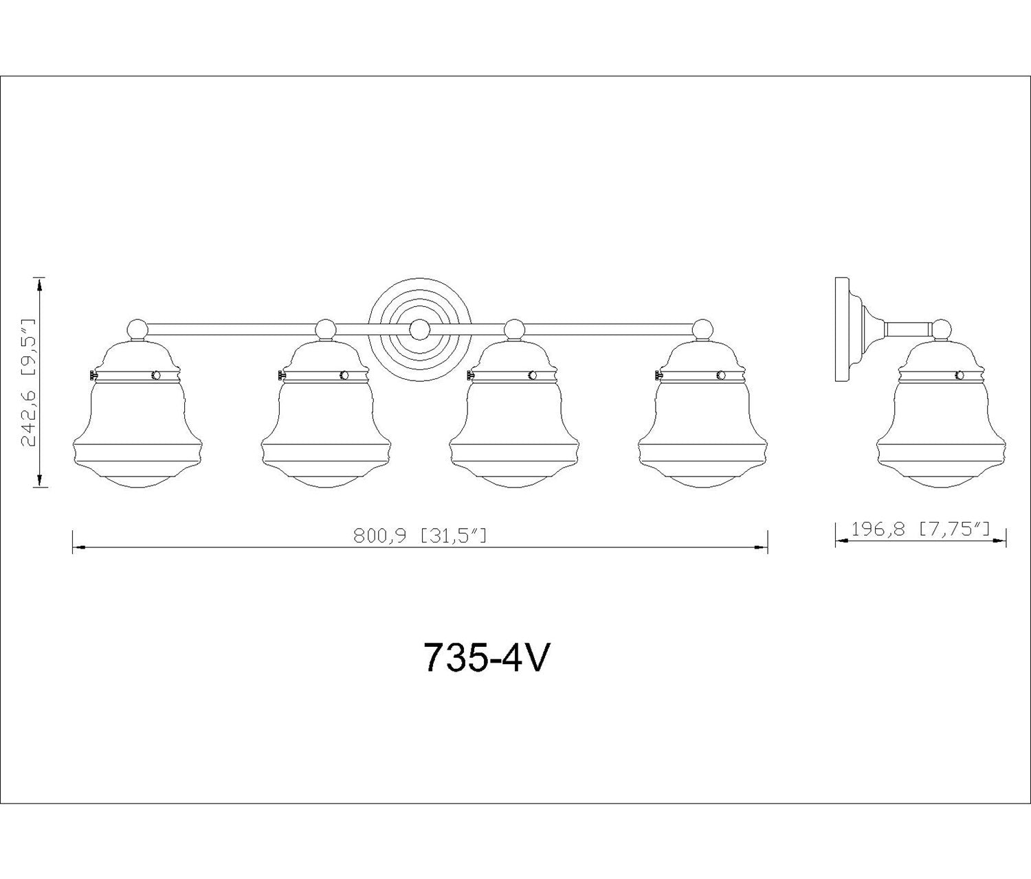 4 Light Vanity